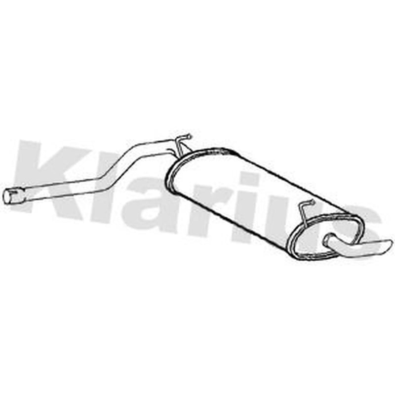 Klarius Box With Tail Pipe Rear fits Fiat Panda 2012 on 0.9