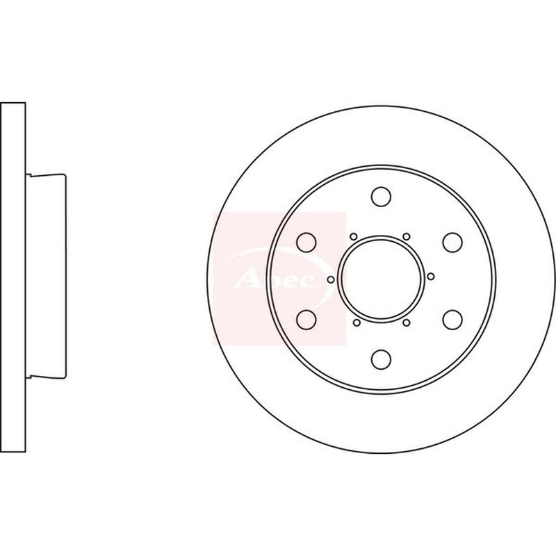 Apec 2 x Solid Brake Discs fits Iveco Daily IV Platform/Chassis 2006-2011