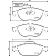 Mintex Front Brake Pad Set fits Alfa Romeo 147 2001-2010 1.6 2.0