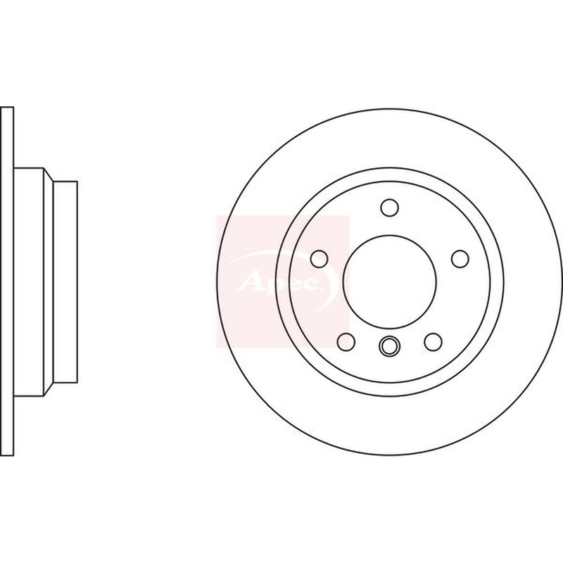 Apec Rear Brake Solid Discs & Pads fits BMW 3 1990-1999