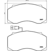 DON Front Brake Pad Set fits Daf 55 1995-2000 55.150 55.180 55.210 55.230