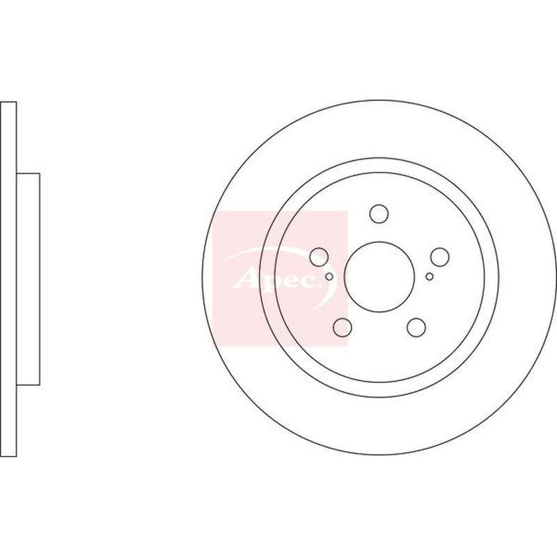Apec Rear Brake Solid Discs & Pads fits Toyota Yaris Cross 2020 on 1.5
