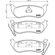DON Front & Rear Pads fits Jeep Cherokee 2001-2008 2.4 2.5 2.8 3.7