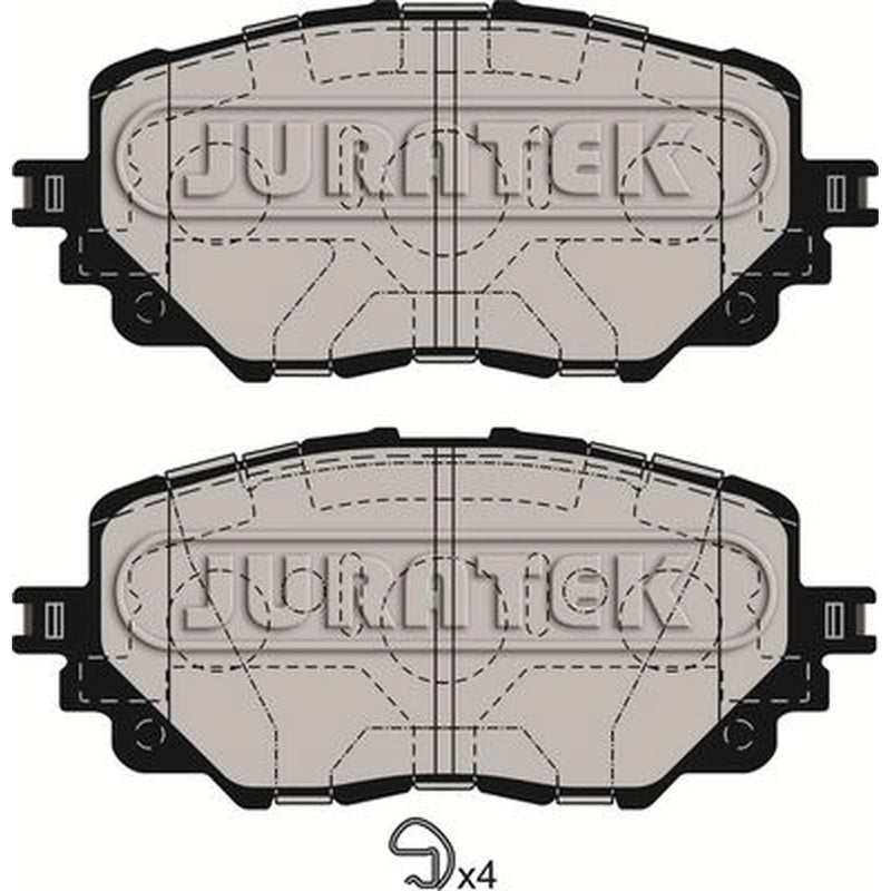 Juratek Front Brake Pad Set fits Abarth 124 Spider 2016 on 1.4