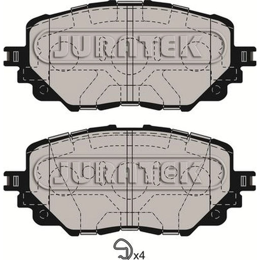 Juratek Front Brake Pad Set fits Abarth 124 Spider 2016 on 1.4