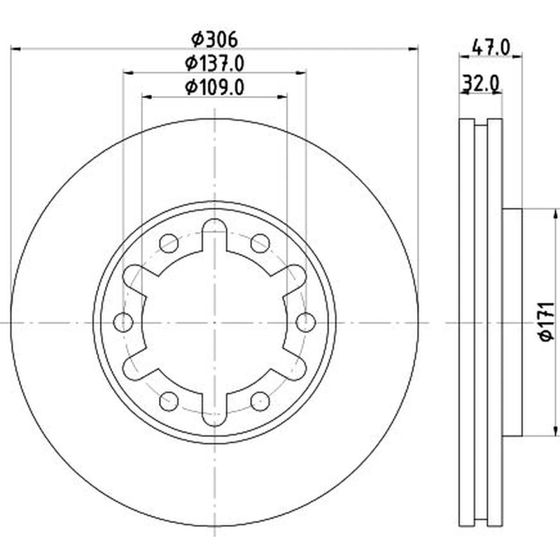 Mintex 2 x Brake Discs fits Nissan Patrol Gr 1997-2002 2.7 2.8 3.0 4.2