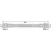 Borg & Beck Brake Hydraulic Hose Line Rear Right BBH6252