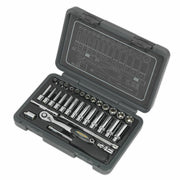 Sealey Socket Set 32pc 1/4"Sq Drive 6pt WallDrive Metric AK7950 Sealey - Dynamic Drive