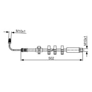 Bosch Brake Hydraulic Hose Line Front Left fits Peugeot 406 1997-2004 2.2 3.0