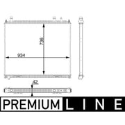 Mahle Radiator fits Man Tgs I 2007-2021
