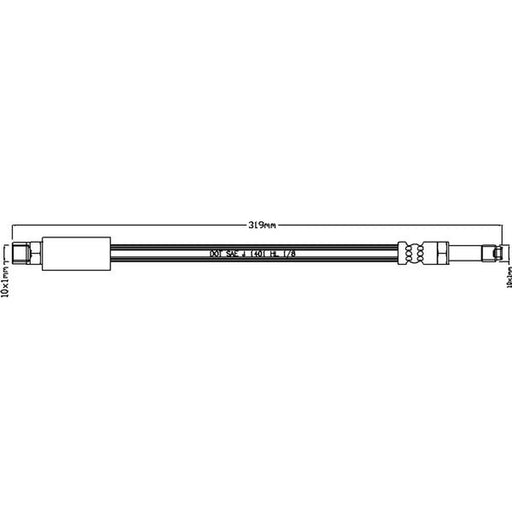 Juratek Brake Hydraulic Hose Line Rear fits BMW 5 1995-2004