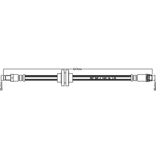 Juratek Brake Hydraulic Hose Line Rear fits Opel Movano B 2010-2021 2.3