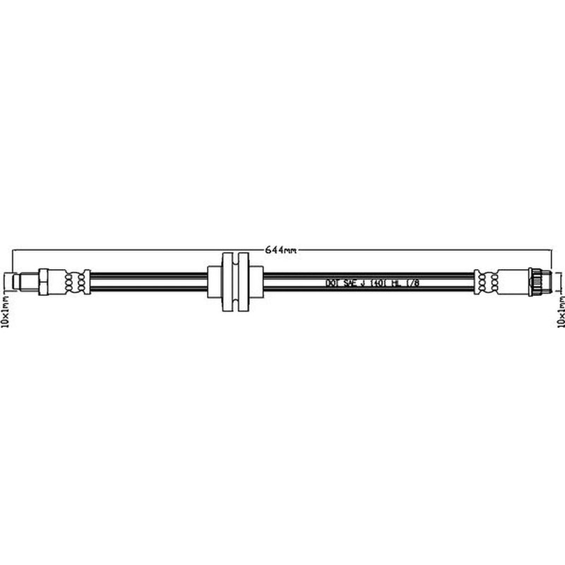 Juratek Brake Hydraulic Hose Line Right JBH1262