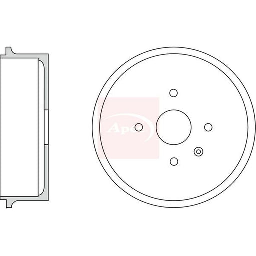 Apec Brake Drum Assembly Rear fits Chevrolet Tacuma 2005-2009 1.6 2.0
