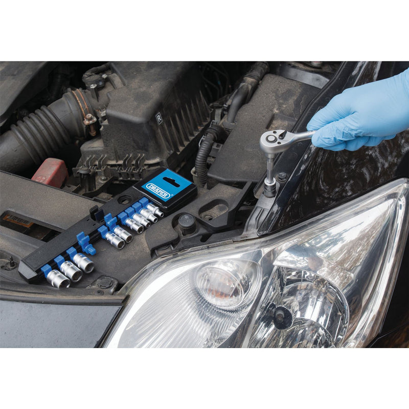 Draper Metric Socket and Ratchet Set, 1/4" Sq. Dr. (12 Piece) 16369 Draper - Dynamic Drive