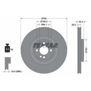 Textar 2 x Vented Front Brake Discs 92275403