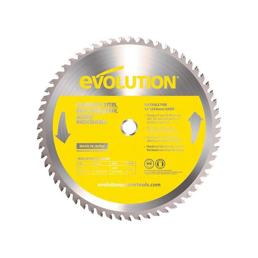Evolution Stainless Steel Cutting Chop Saw Blade 355 x 25.4mm x 90T Evolution - Dynamic Drive