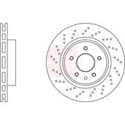 Apec 2 x Perforated/Vented Brake Discs fits Jaguar Xk 8 2002-2006 4.2