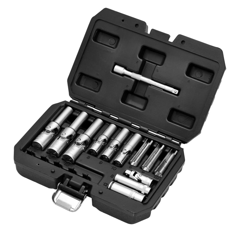 Draper Thin Wall PSG Glow Plug Socket Set, 3/8" and 1/4" Sq. Dr. (18 Piece) - image 1