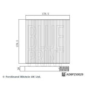 Blue Print Cabin Air Filter (Pollen Filter) ADBP250029
