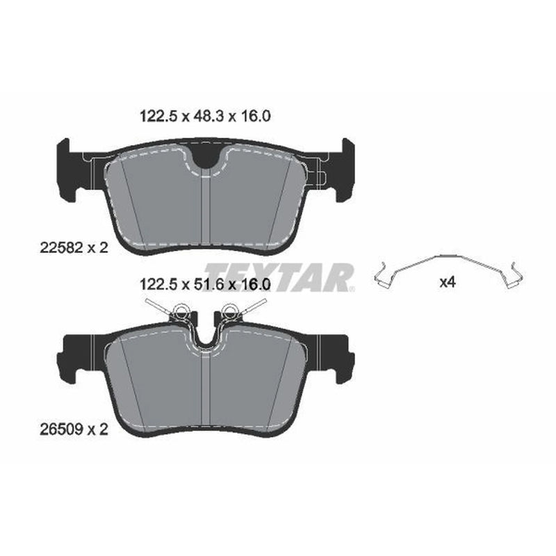 Textar Rear Brake Pad Set 2258201