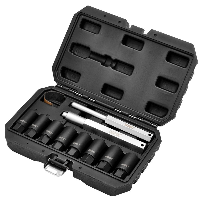 Draper Locking Wheel Nut Removal Set (10 Piece) - LWNR-10 Piece - image 1