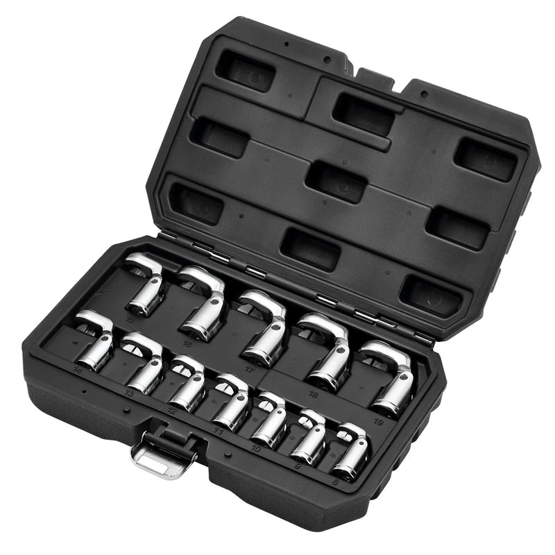 Draper Flexible Crowfoot Socket Wrench Set, 3/8" Sq. Dr. (12 Piece) - FCS-12PC - image 1