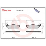 Brembo 2 x Front Brake Pad Set fits BMW G 2007-2010