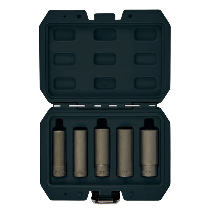 Draper Wheel Nut Double Socket Set, 3/8" Sq. Dr. (5 Piece) - LWN/DS5
