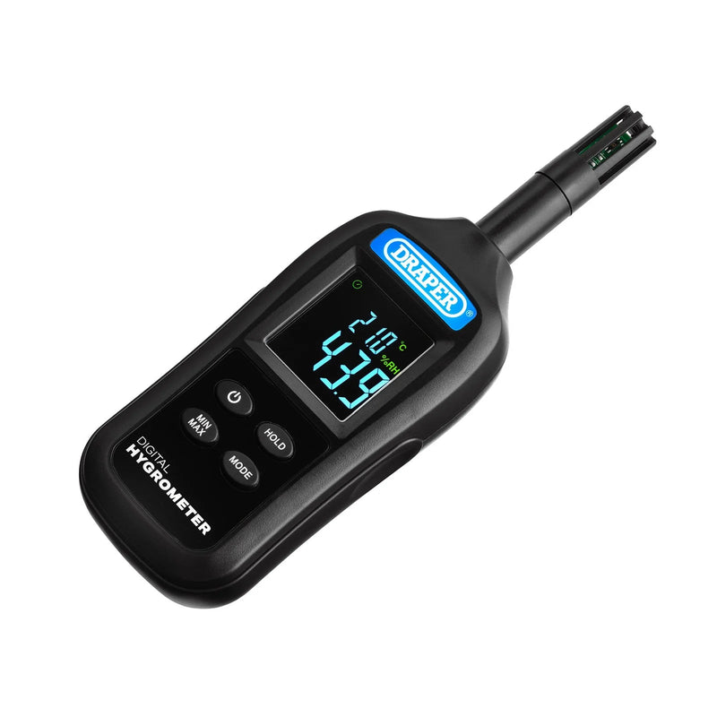 Draper Handheld Digital Hygrometer - Humidity and Temperature Meter, 0-100% RH - image 1