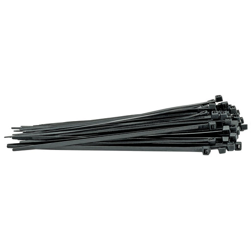 Draper Cable Ties, 4.8 x 200mm, Black (Pack of 100) 70393 Draper - Dynamic Drive