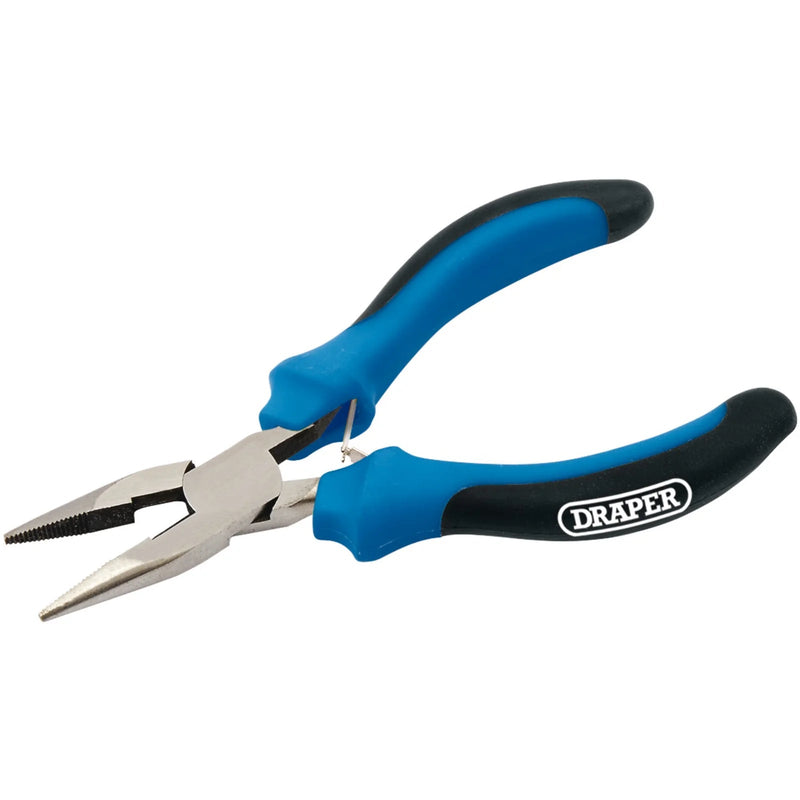 Draper Soft Grip Long Nose Mini Pliers, 125mm - MPLNSG - image 1