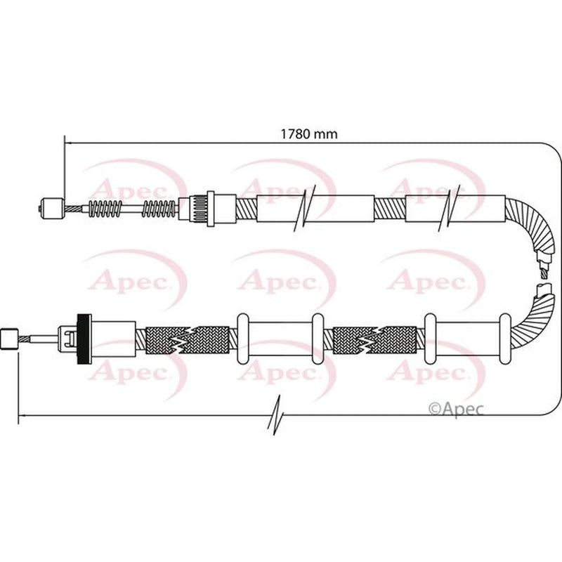 Apec Handbrake Cable Right Rear CAB1102