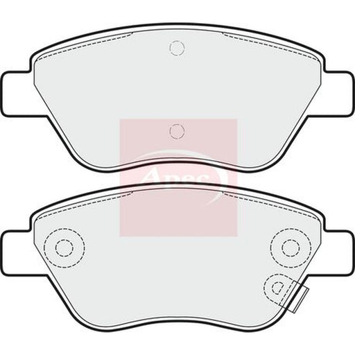 Apec Front Brake Pad Set fits Proton Gen 2 2004-2009 1.3 1.6