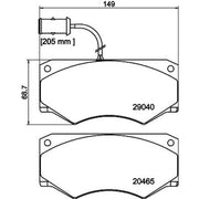 Mintex Front Brake Pad Set fits Iveco Daily I 1983-1989