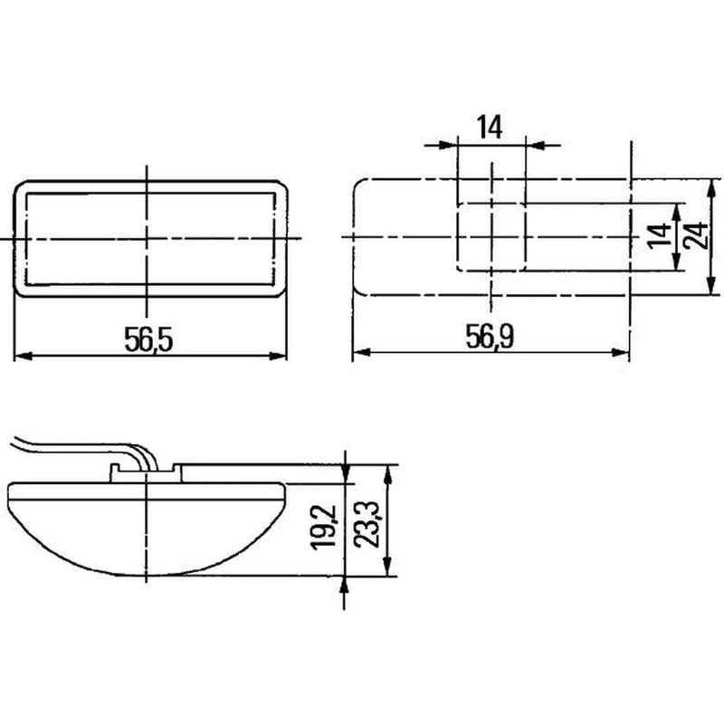 Hella Auxiliary Direction Indicator lateral installation Connectors
