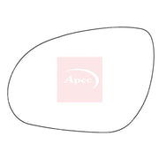 Apec Exterior Wing Mirror Glass Left fits Hyundai I30 2007-2012 1.4 1.6 2.0