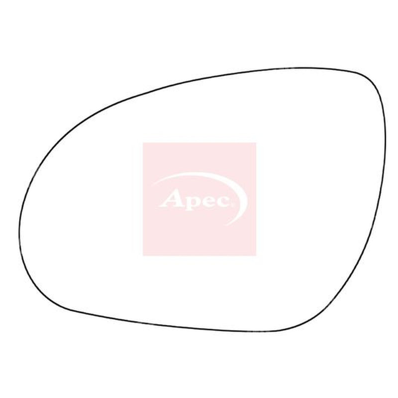 Apec Exterior Wing Mirror Glass Left fits Hyundai I30 2007-2012 1.4 1.6 2.0