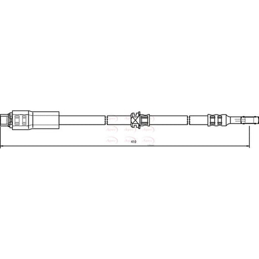 Apec Brake Hydraulic Hose Line Front fits Opel Astra F 1991-1998 1.6 2.0