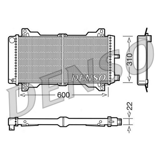 Denso Engine Radiator fits Ford Escort 1983-1985 1.3 1.6