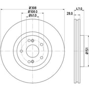 DON Front Brake Discs & Pads fits Renault Laguna II 2001-2007 2.2 3.0