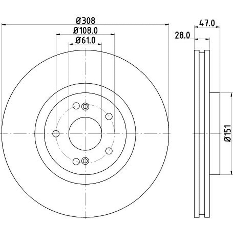 DON Front Brake Discs & Pads fits Renault Laguna II 2001-2007 2.2 3.0