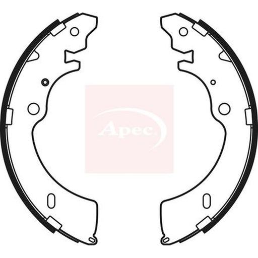 Apec Brake Shoe Set Axle Kit fits Isuzu Rodeo I 2002-2012 2.5 3.0