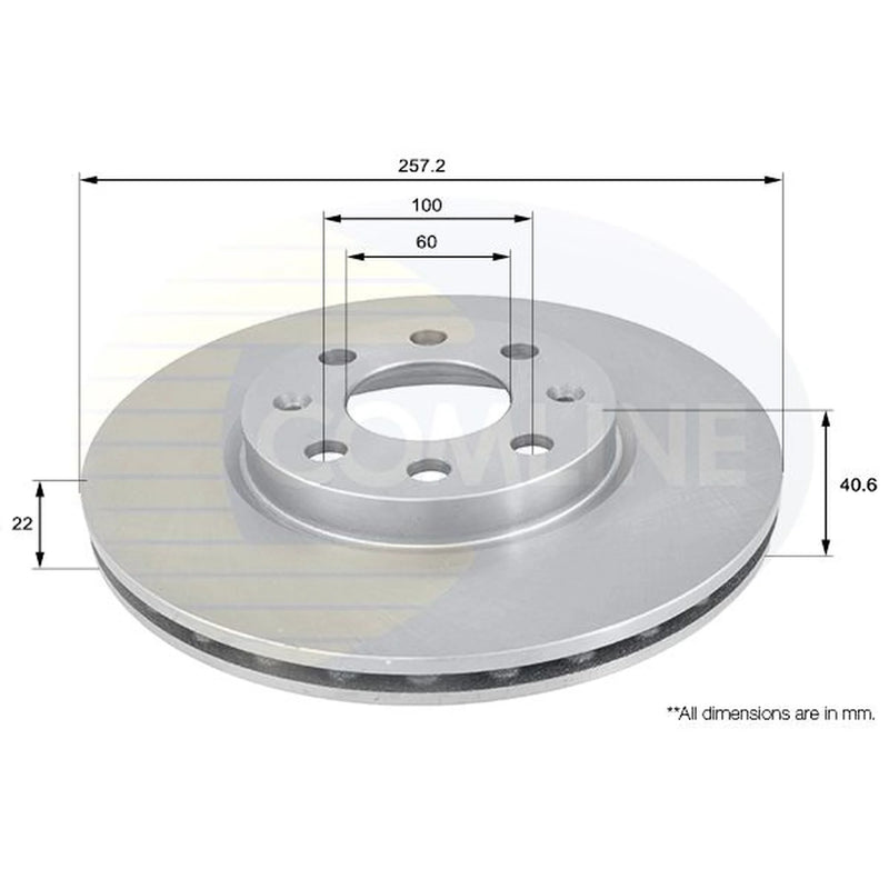Comline Front & Rear Brake Discs & Pads fits Fiat Grande Punto 2005-2010 1.3