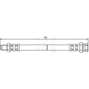 Apec Brake Hydraulic Hose Line Front fits Mitsubishi L200 1996-2007 2.4 2.5