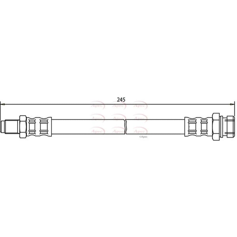 Apec Brake Hydraulic Hose Line inner HOS3361