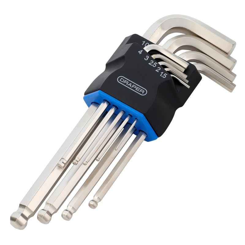 Draper Metric Long Arm Ball End Hex Key Set (9 Piece) - LBEHK9 - image 1