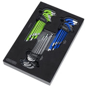 Draper TX-STAR®, Imperial & Metric Ball End Hex Key Sets (27 Piece) - HKSE27 - image 1