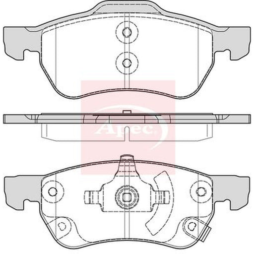 Apec Front Brake Vented Discs & Pads fits MG Zs SUV 2017 on 1.0 1.5