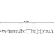 Apec Brake Hydraulic Hose Line Front fits Ford Focus III 2014-2017 2.0